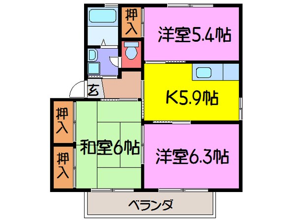 シャーメゾン山崎の物件間取画像